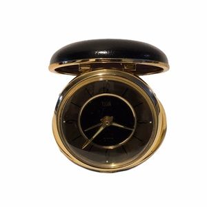 Vintage 1960 ELGIN travel alarm/foldable clock.